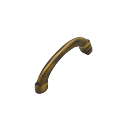 IBI Brass Cabinet Handle 4" GONCA ATQ W/O Rose