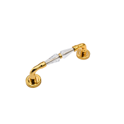 IBI Crystal Brass Pull Handle BELLA PHR GP