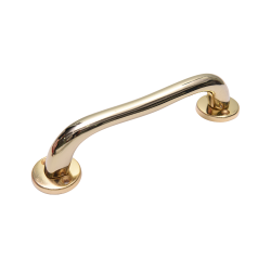 IBI Brass Door Handle 4" Waco GP W/O Rose