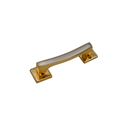 IBI Brass Cabinet Handle ANGELA 4"SG (Plain) With Rose
