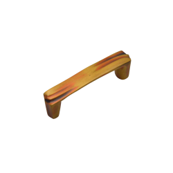 IBI Brass Cabinet Handle 4" GEMA CBN W/O Rose