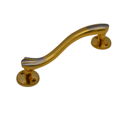 IBI Brass Door Handle 5" VILLA SG (L) With Rose 