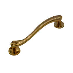 IBI Brass Door Handle 6" VILLA GP (L) With Rose 