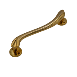 IBI Brass Door Handle 6" VILLA GP (R) With Rose 