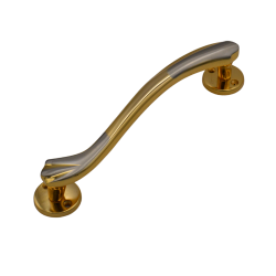 IBI Brass Door Handle 6" VILLA SG (L) With Rose 
