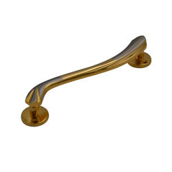 IBI Brass Door Handle 6" VILLA SG (R) With Rose 
