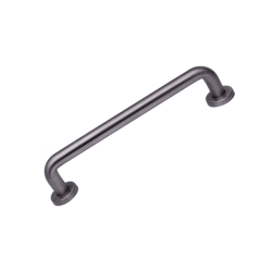 Door Handle With ROSE 6" x 3/4" SS - SOLID 