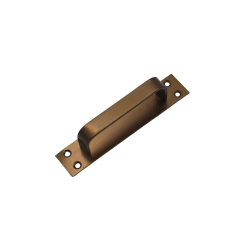 UML Aluminium Door Handle 5" D Plate BA (Thin) 