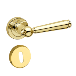 FIMET Lever On Rose 138/233 PZ F-01 Polish Brass RODI 