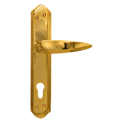 IBI Brass Lever Handle On Plate RENATA CY GP 