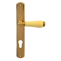 IBI Brass Lever Handle BELLA CY GP Crystal 