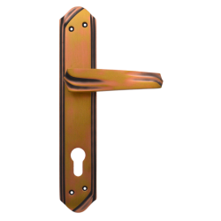 IBI Brass Lever Handle GEMA CY CBN On Plate 