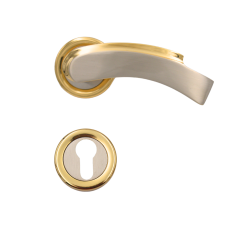 IBI Brass Lever Handle LORETTA CY On Rose SG 