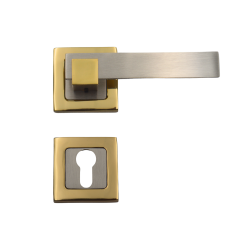 IBI Brass Lever Handle MARTINA CY On Rose SG 