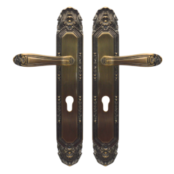 Brass Lever Handle On Plate L-29-29-AB 
