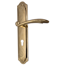 Brass Lever Handle On Plate L-35-35-PVD 