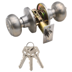 EZSET Door Lock 100T-PE-US32-AL-60mm Entrance EZ 245 