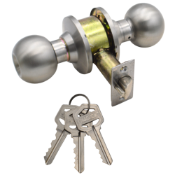 EZSET Door Lock 104C-BA-US32D-70mm Storeroom EZ 361 