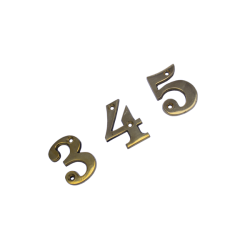 House Letter Brass 11/2" -NO.3 (Thick) MH