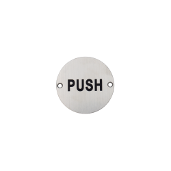 MARIE Sign Plate SP-010 (Push) 76 x 1.5 mm SS 