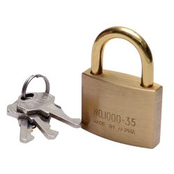 ALPHA Brass Pad Lock 1000-35 mm KA