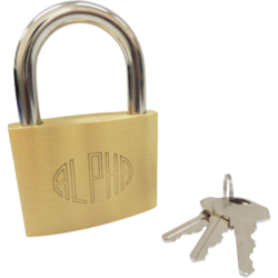 ALPHA Brass Pad Lock 1000-45 mm KA