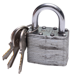 ALPHA Pad Lock Steel 1600-40 mm WHITE