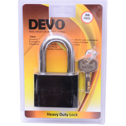 DEVO Black Steel Pad Lock DB1265L