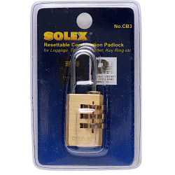 SOLEX Brass Combination Lock CB-3