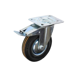 RHINO Caster Wheel WS 4" Rubber (With Break) 