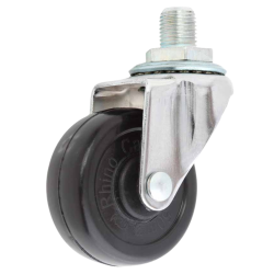 RHINO Caster Wheel Rubber 3" Screw (RT-75R) 